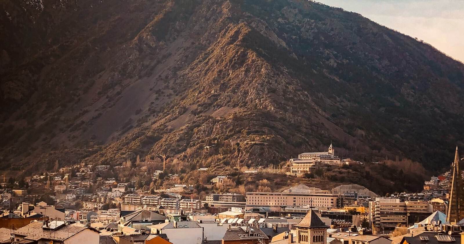 Andorra set against the Pyrenees mountains
